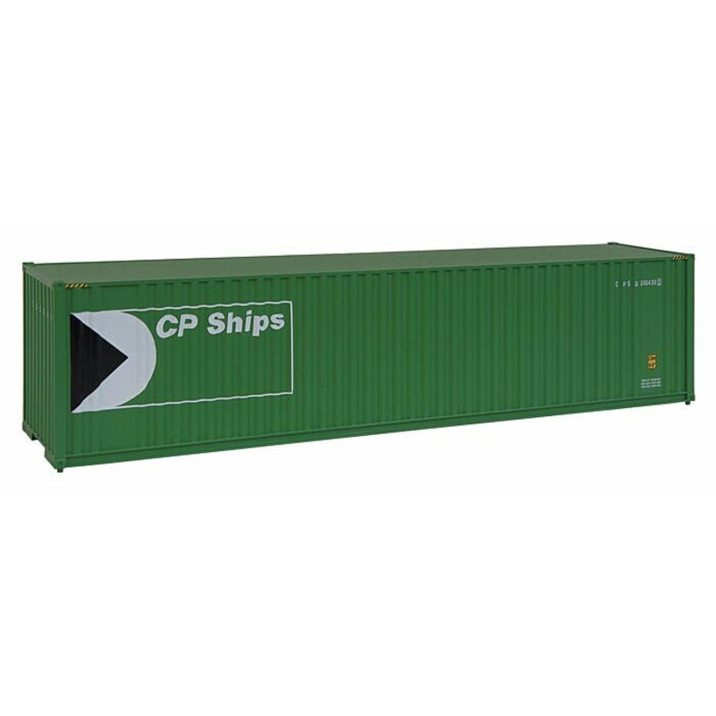 Walthers Scene Master 40′ Hi Cube Corrugated Container w/Flat Roof CP Ships (Green/White/Black, Multimark Logo) 949-8206