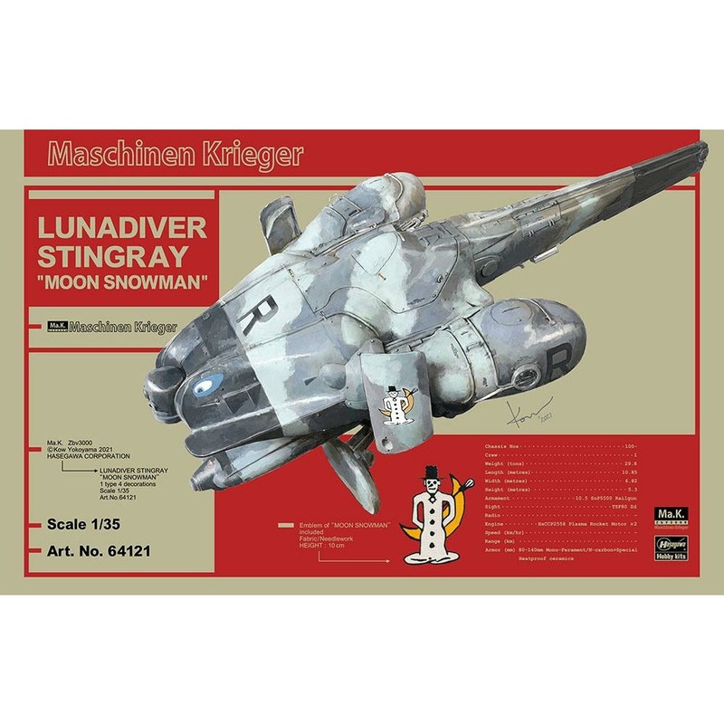 Lunadiver Stingray Moon Snowman 1/35 Ma.K. Model Kit #64121 by Hasegawa