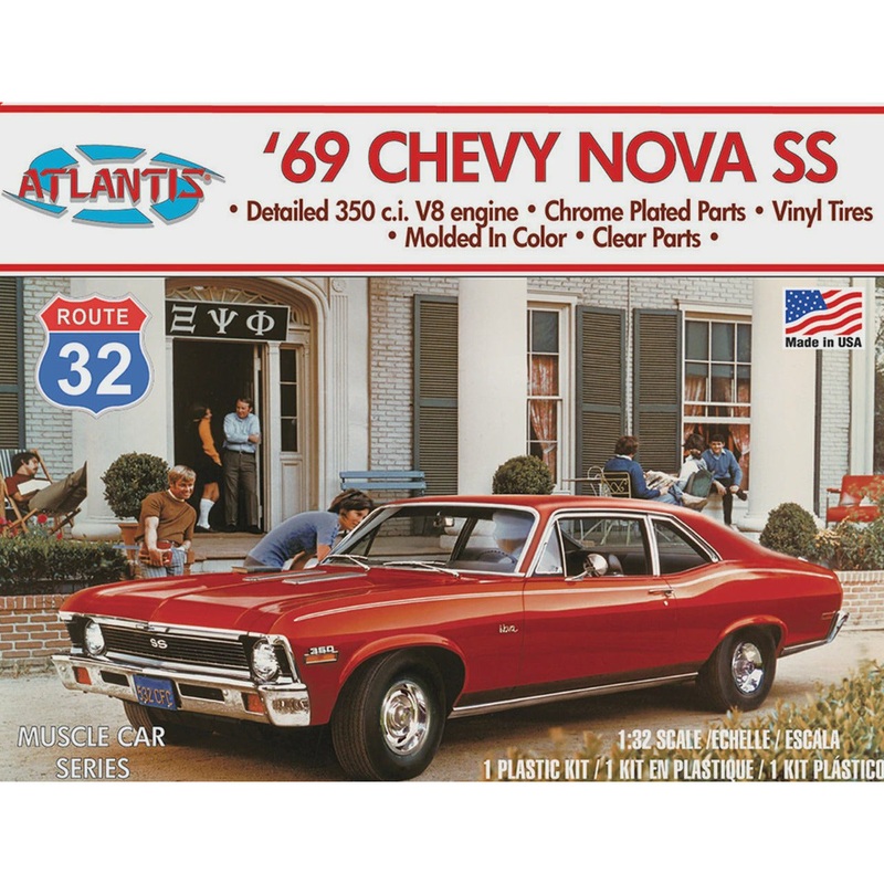 1969 Chevrolet Nova SS 1/32 Model Car Kit #M2006 by Atlantis