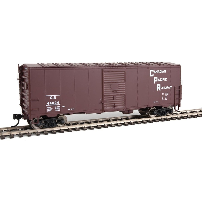 40′ Association of American Railroads AAR Modernized 1948 Boxcar – Ready to Run — Canadian Pacific #44024 (Boxcar Red, Staggered Lettering)