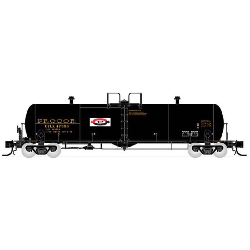 Procor 20K gal Tank Car: UTLX As Delivered Split P Logo – 6-Pack #2