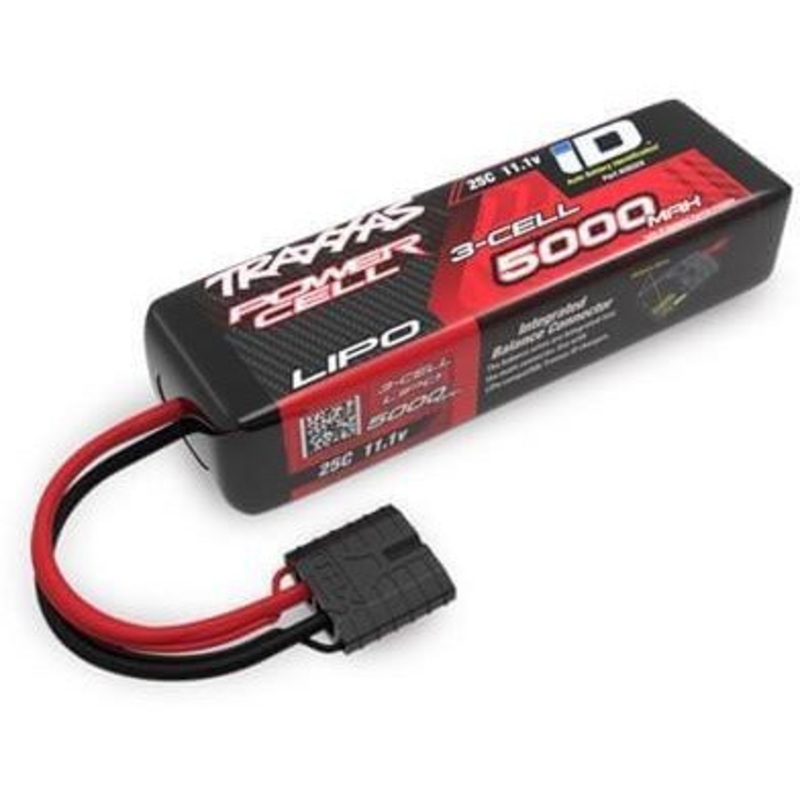 Traxxas 5000mAh 3S 11.1V 25C LiPo ID Connector Soft Case 135x29x44mm – TRA2832X