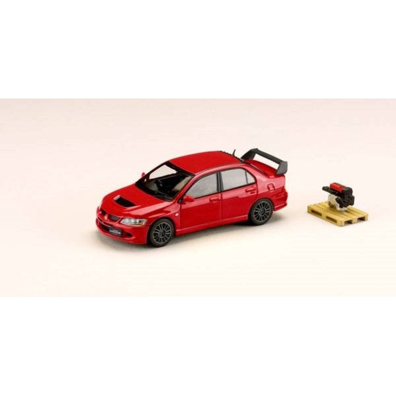 [ Back-order ] Hobby Japan HJ644054R 1:64 MITSUBISHI LANCER EVOLUTION 8 MR GSR with Engine Display Model RED SOLID Diecast model car