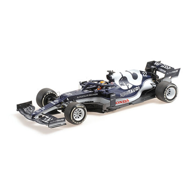 [ Back-order ] MINICHAMPS 117210122 1:18 S Alpha Tauri Honda AT2 Tsunoda Bahrain GP2021 model car