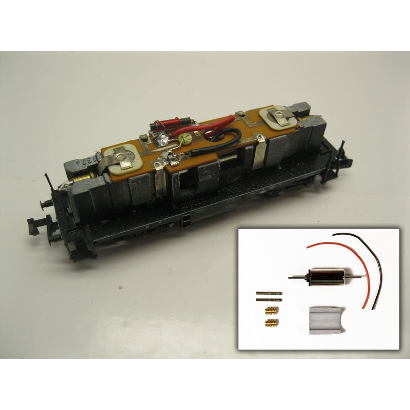 Conversion kit with bell armature motor Fleischmann V 100 / BR 212 / BR211