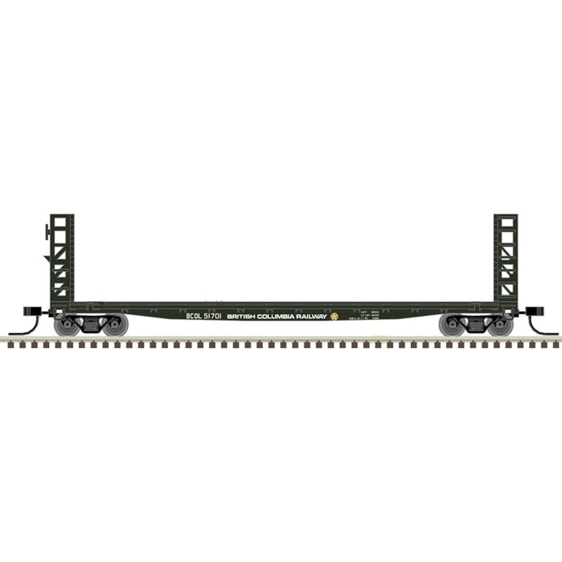 Atlas Master 50005788 N 48ft GSI Bulkhead Flatcar, BC Rail #51738