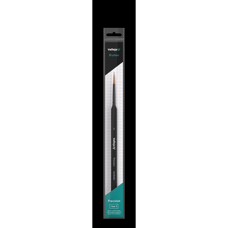 Vallejo Brush B03003 Round #3 Synthetic Triangle Handle Precision
