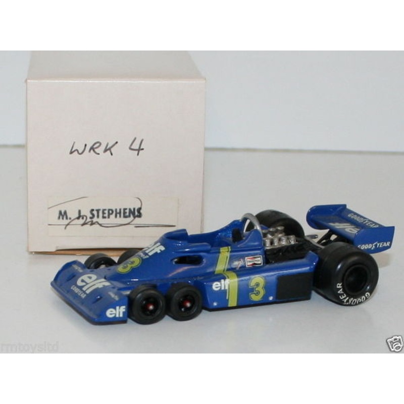 WESTERN MODELS SIGNED 1st VERSION – 1/43 SCALE – WRK4 – 1976 ELF TYRRELL 6 WHEEL