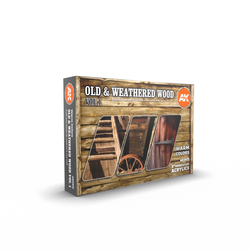 AK Interactive Paint Set 3G Old & Weathered Wood Vol.1