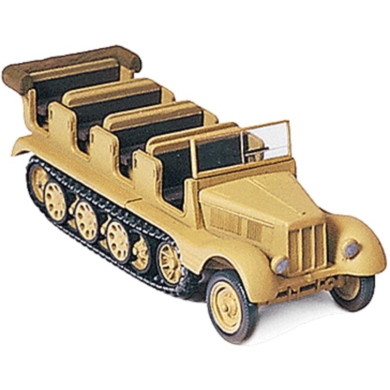 Former German Army WWII SdKfz 11 Series Medium Half-Track (Plastic Kit) — Engineer Version, Troop Transport