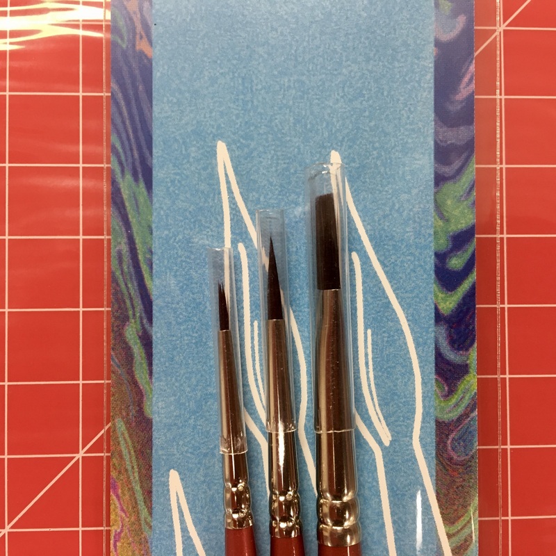 Leonhardy Red Sable Brush Set 3 pcs (WF4, WR0, WR3) Rust Handles