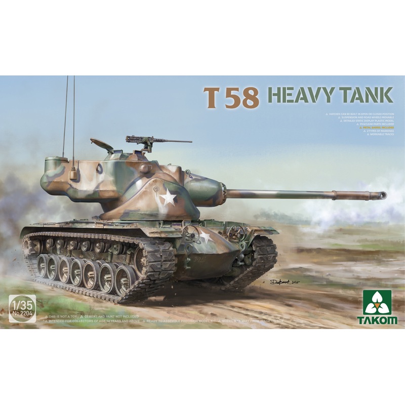 T 58 Heavy Tank 1/35 #2204 by Takom