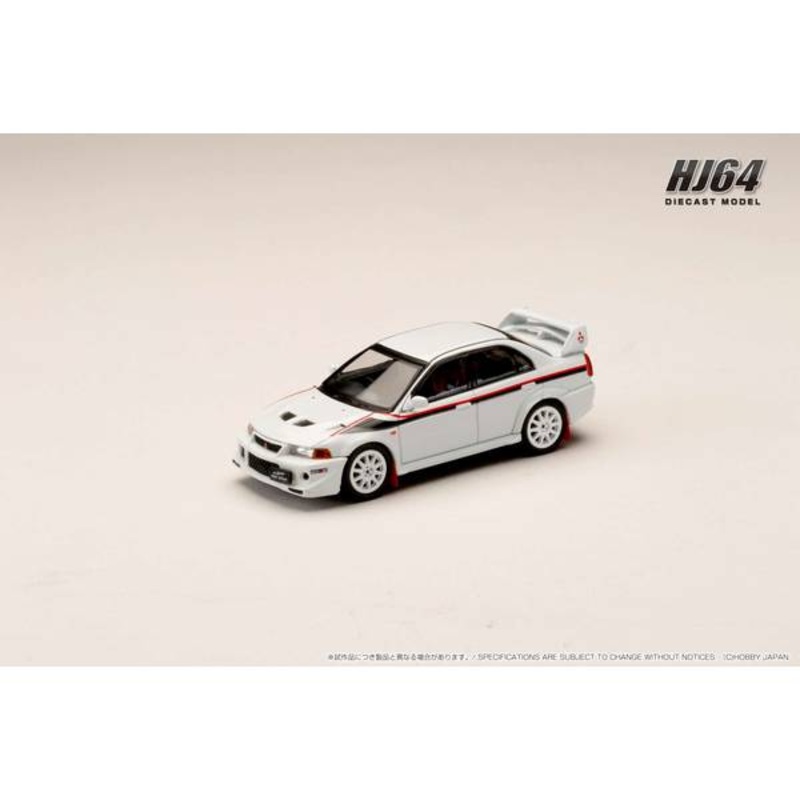 [ Back-order ] Hobby Japan HJ642033CW 1:64 MITSUBISHI LANCER GSR EVOLUTION 6 TME Special Coloring Package GF-CP9A 2000 with Mud flap SCORTIA WHITE Diecast model car