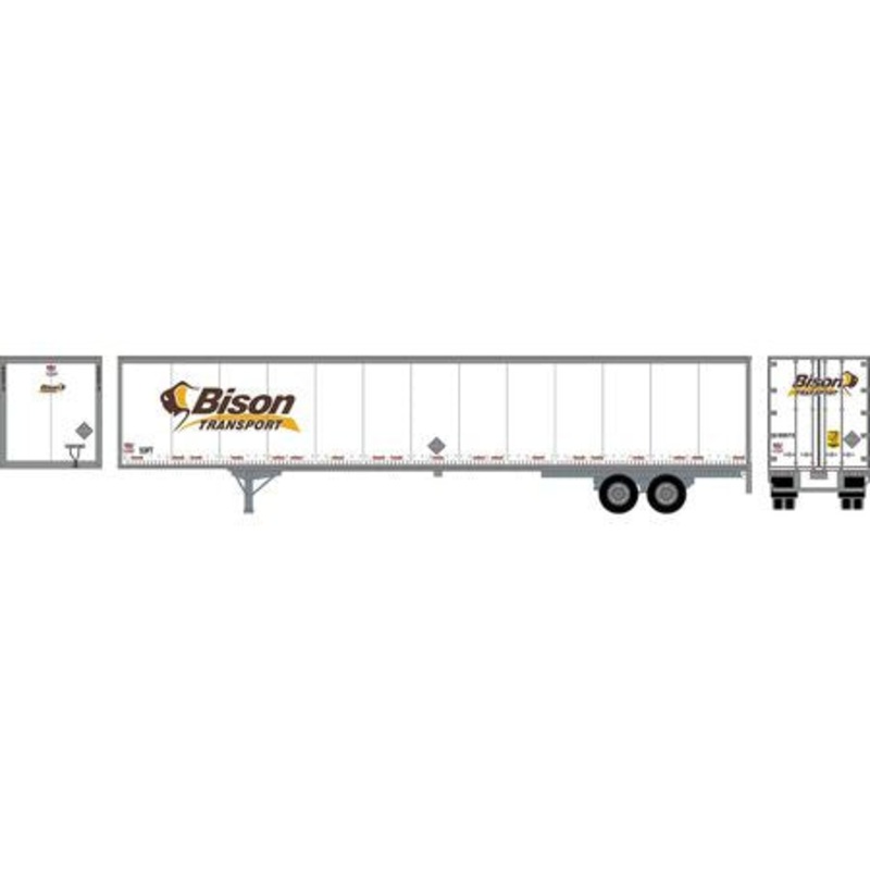 HO RTR 53′ Wabash Plate Trailer, Bison Transport #1
