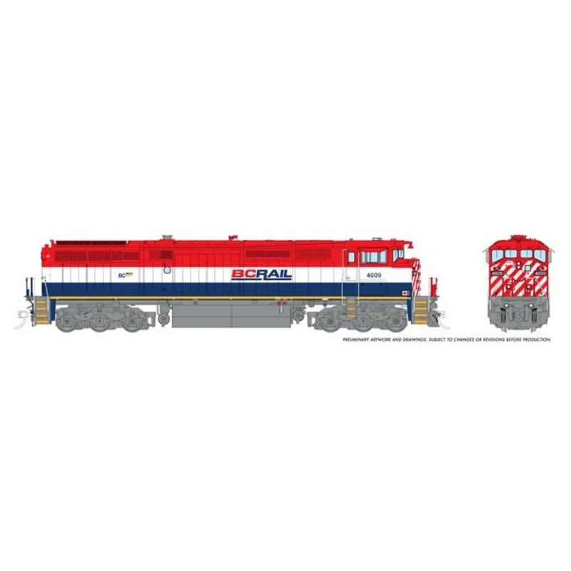 Rapido 024519 HO Dash 8-40CM (DC/DCC/Sound): BCR – Red/White/Blue w/Frame Stripe: #4621