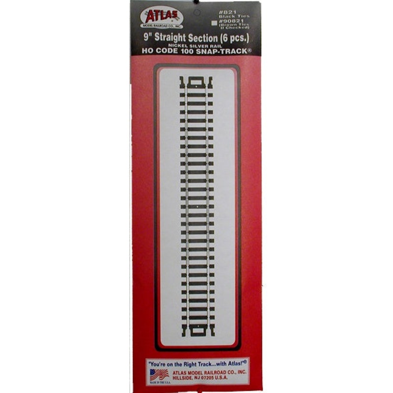 Atlas Straight Track [HO] 9 (6pk)