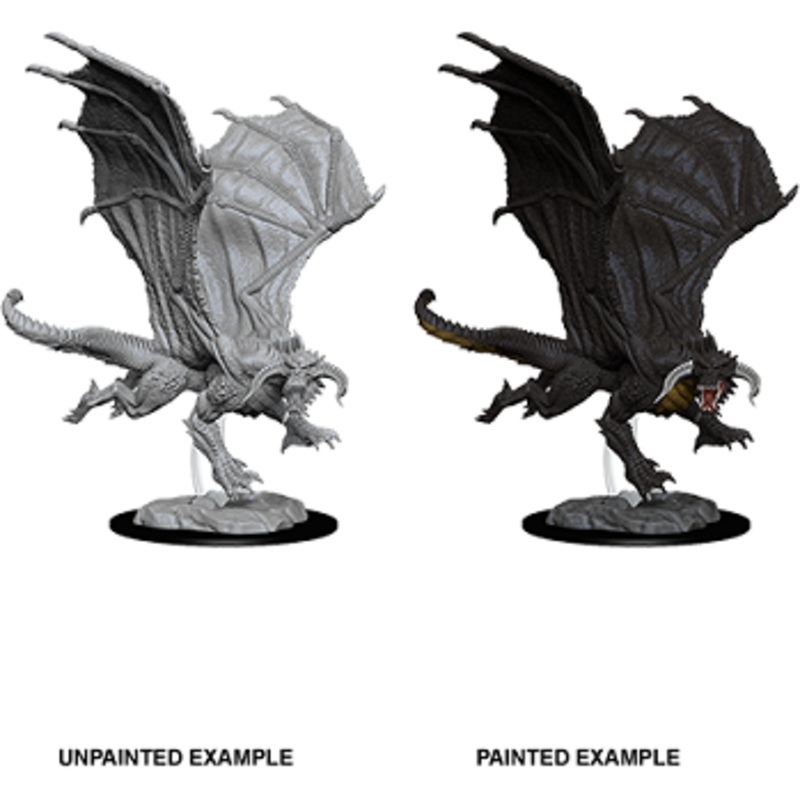 D&D Unpainted Mini – Young Black Dragon 73682