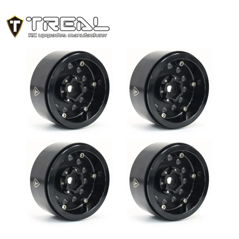 Treal Hobby Type I 1.9 Vintage 12-Hole Beadlock Wheels (4) – Assorted Colours