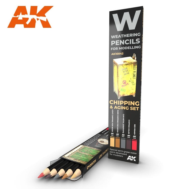 AK-10042 Watercolor Pencil Set – Chipping and Aging