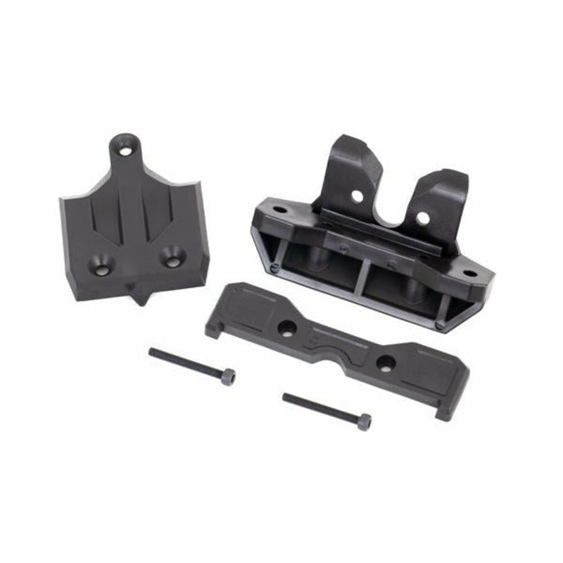 TRA9536 Traxxas Bumper, rear/ skidplate, rear/ tie bar mount, rear/ 3×25