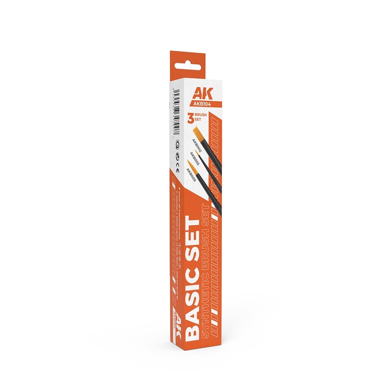 AK Interactive Basic Brushes Set (3 Brushes) – AK-B104