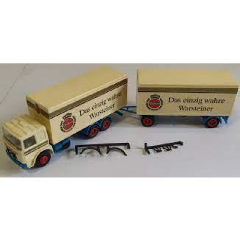 Albedo HO Scale 1/87 Miniature Vehicle Warsteiner Truck & Trailer
