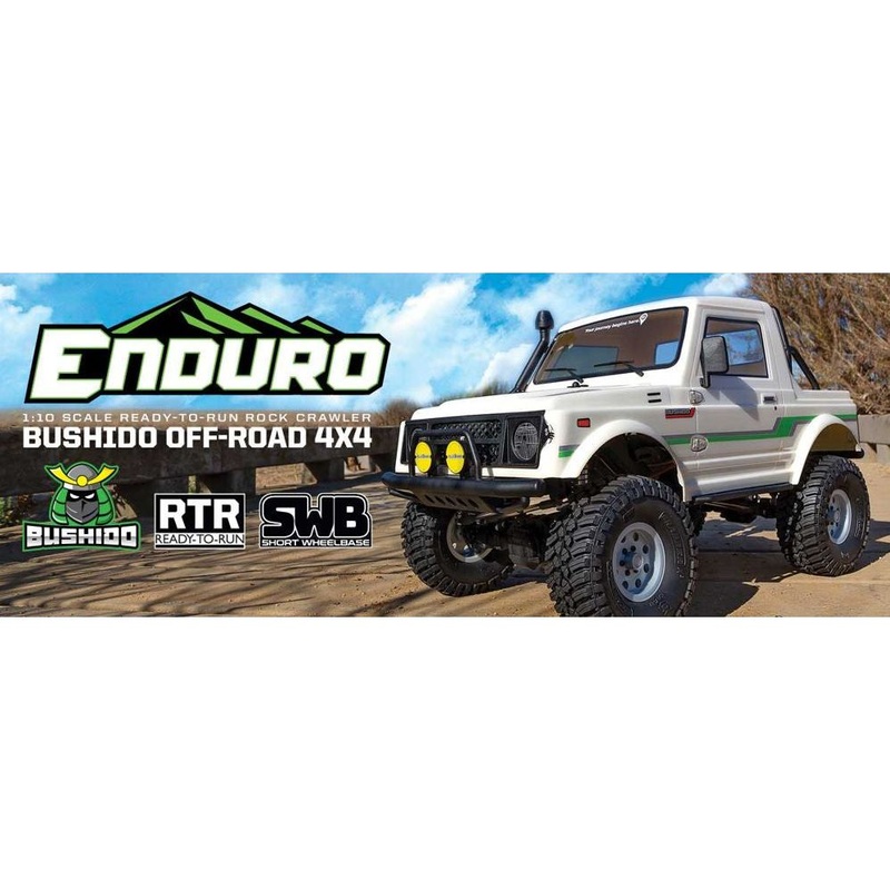 Element RC 1/10 4WD Rock Crawler RTR Enduro Bushido – Combo White ASC40118C