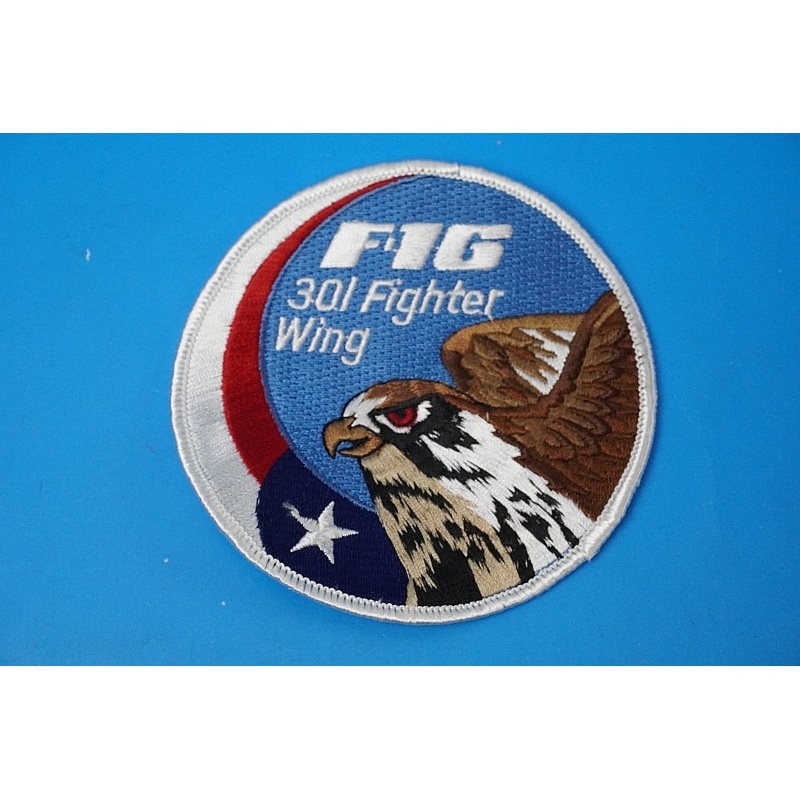 Patch USAF F-16 Fighting Falcon 301 Fighter Wing without hook and loop