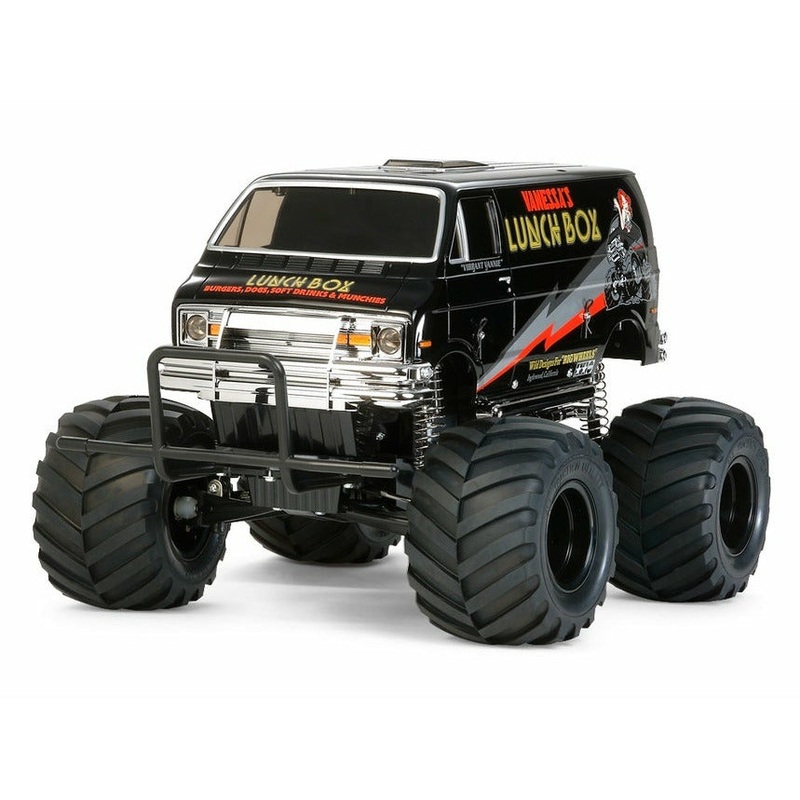 Tamiya 1/12 2WD Electric Monster Truck Kit Lunch Box – Black Edition TAM58347