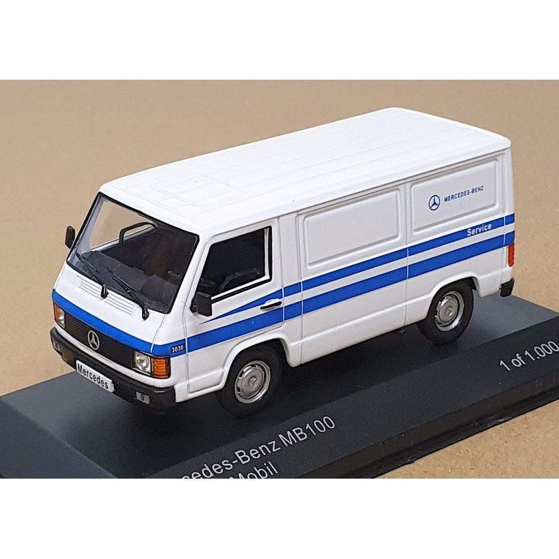 Whitebox 1/43 Scale WB266 – Mercedes Benz 100 Van MB Service – White/Blue