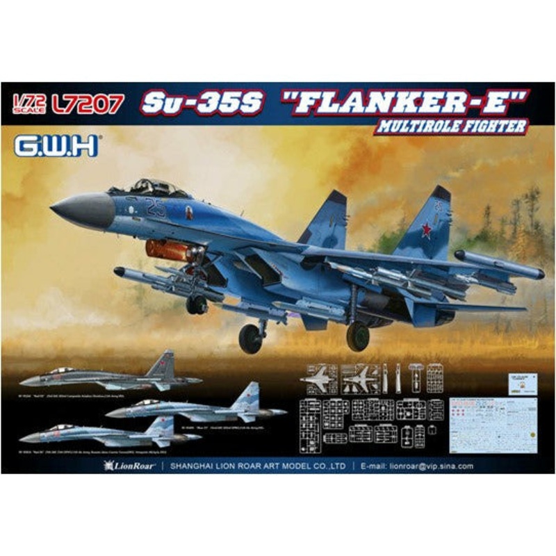 Su35S Flanker E Multi-Role Fighter 1/72 #7207 by Lion Roar/GWH