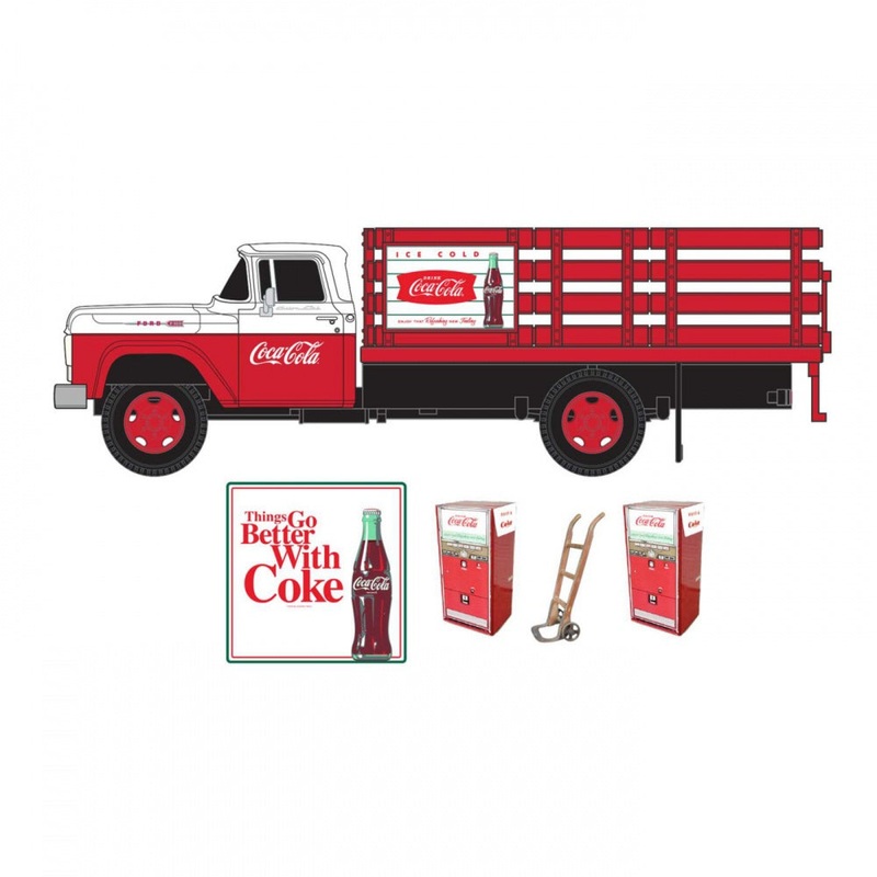 1960 Ford Stakebed w/Vending Machines & Building Sign – Coca-Cola [HO]