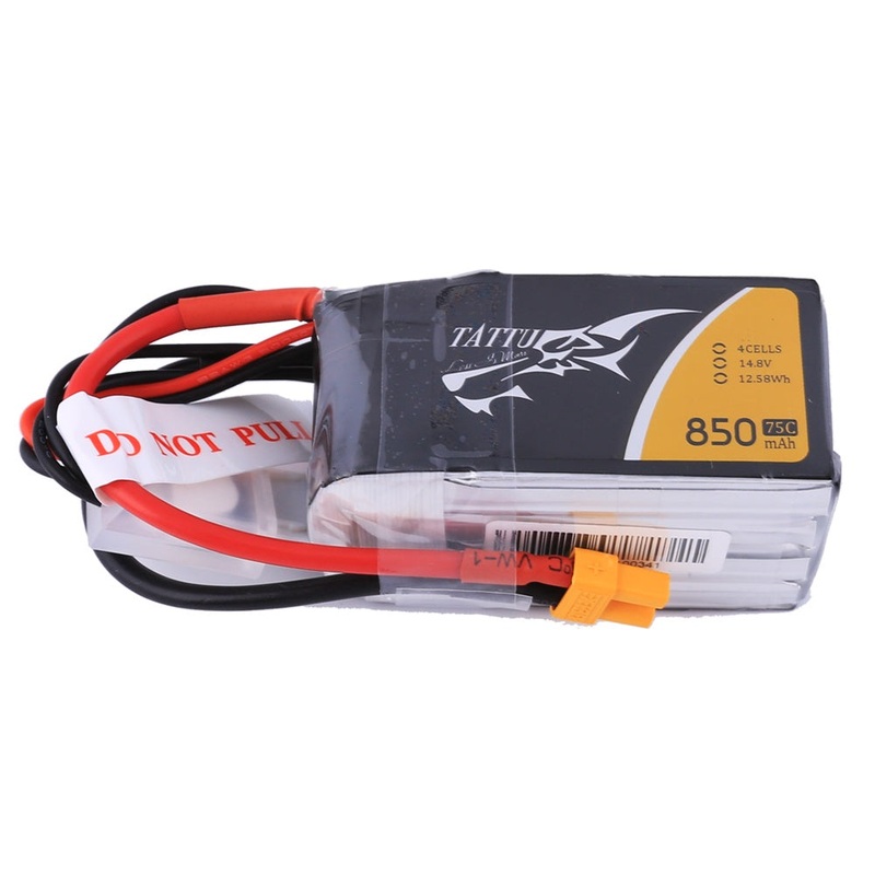 Tattu – 220 – 850mAh 4S1P 14.8V 75C LiPo