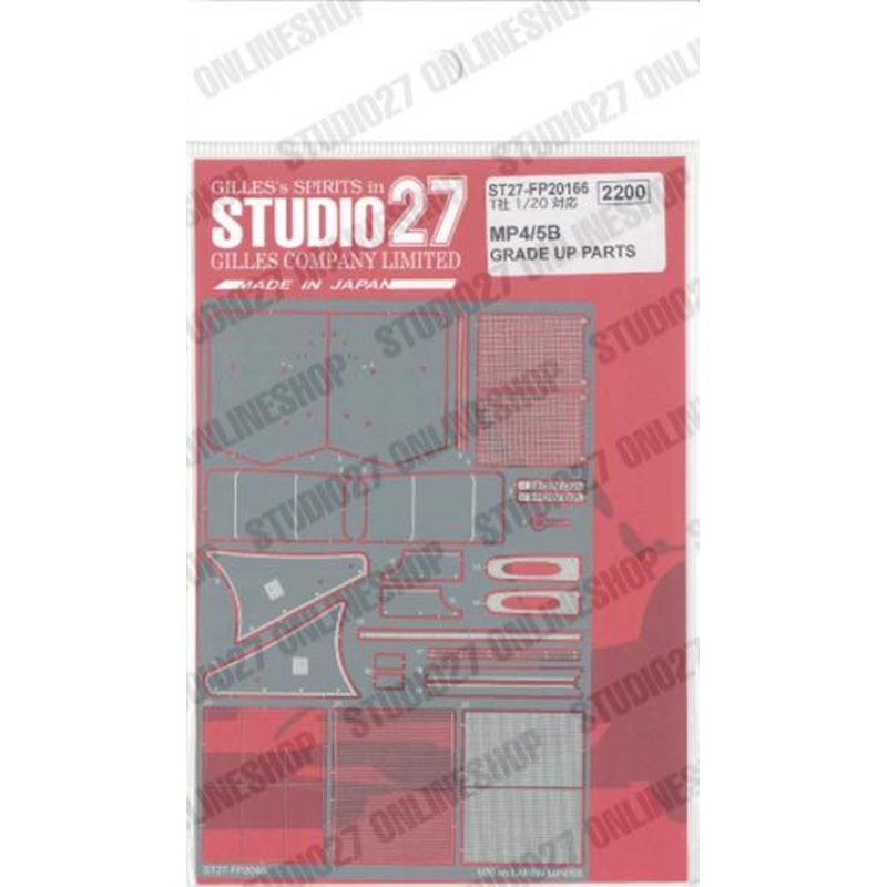 [ Back-order ] STUDIO27 FP20166 1:20 MP4/5B Upgrade Parts for TAMIYA [Detail Up Parts]