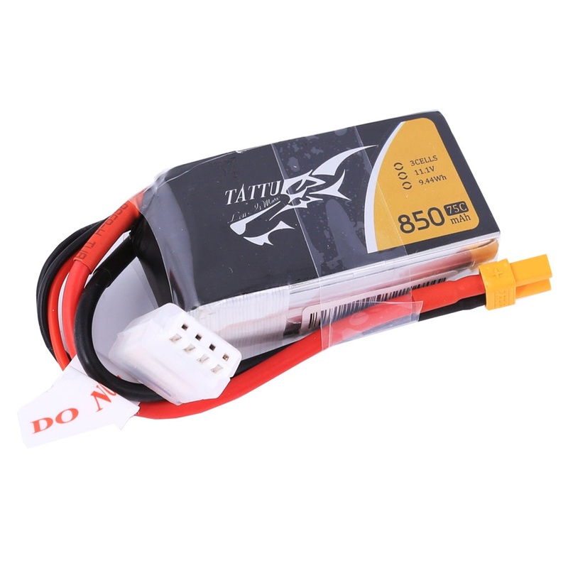 Tattu 850mAh 3S1P 11.1V 75C LiPo XT30 Plug Soft Case – TAA8503S75XT3
