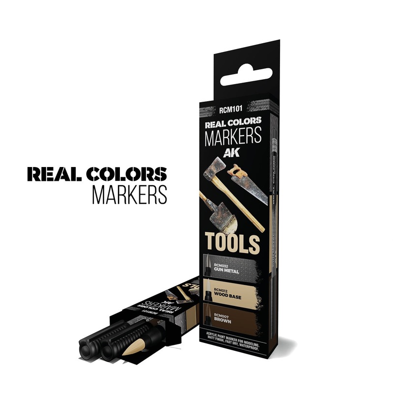 AK Interactive Real Colors Markers Tools – Set 3 Real Colors Markers RCM101