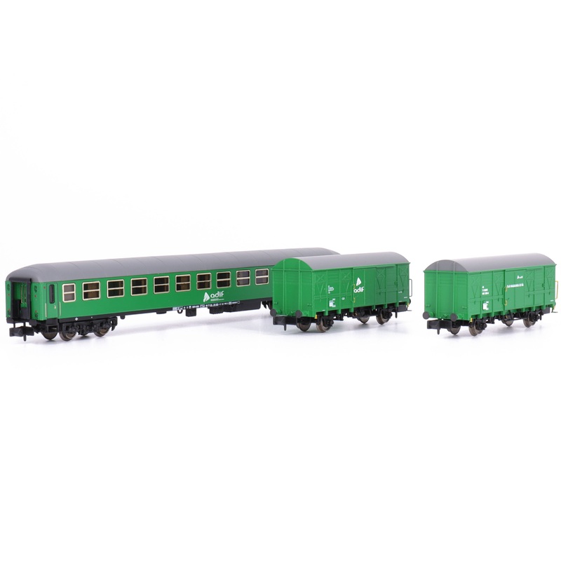 Car set freight cars and passenger cars ADIF Ep.VI 3 pieces