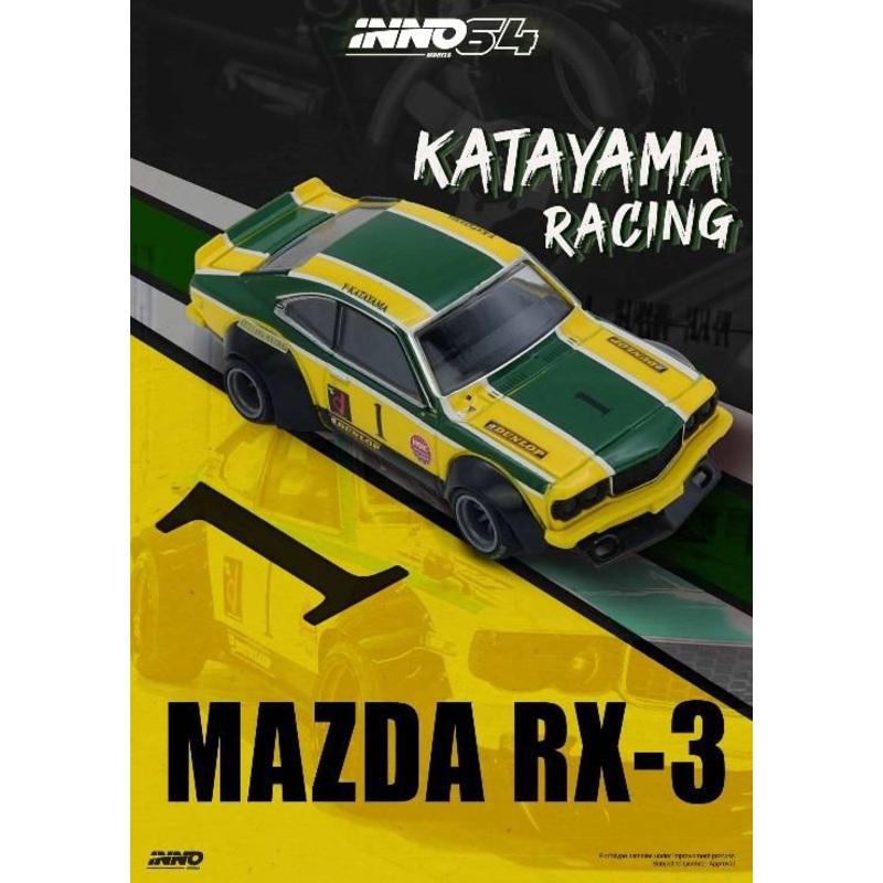 [ Back-order ] INNO Models IN64-RX3-KTYM 1:64 Mazda SAVANNA RX3 KATAYAMA RACING model car