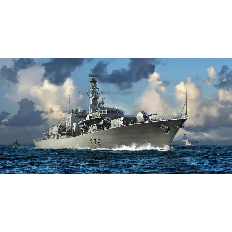 HMS Type 23 Frigate Kent (F78) 1/700 Model Ship Kit #06719 by Trumpeter