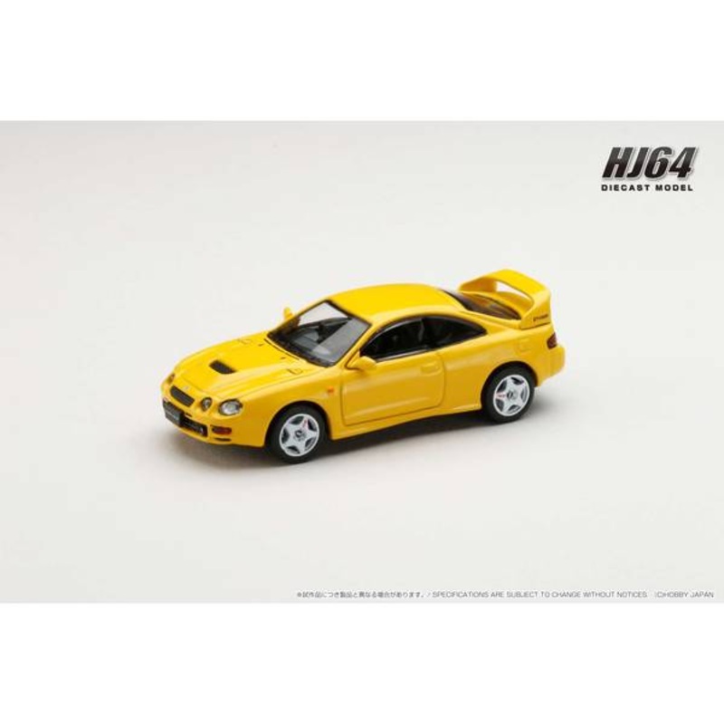 [ Back-order ] Hobby Japan HJ642064AY 1:64 Toyota CELICA GT-FOUR ST205 JDM STYLE SUPER BRIGHT YELLOW Diecast model car