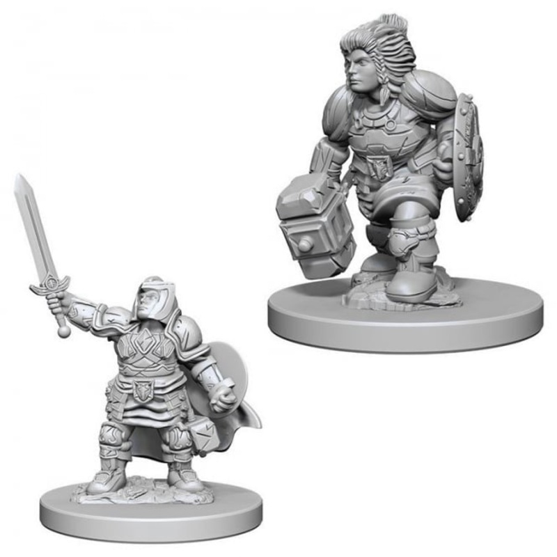 D&D Unpainted Mini – Dwarf Female Paladin 72631