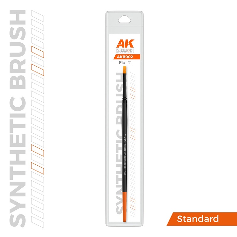 AK Interactive Synthetic Brush Flat 2 – AK-B002
