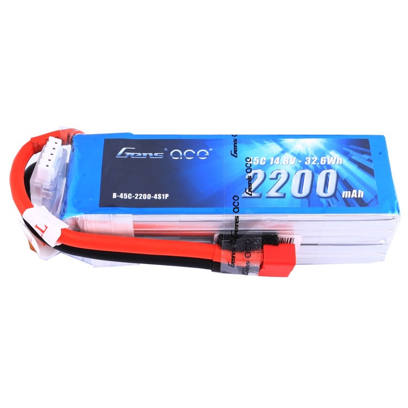 Gens Ace – 204 – 2200mAh 4S1P 14.8V 45C LiPo