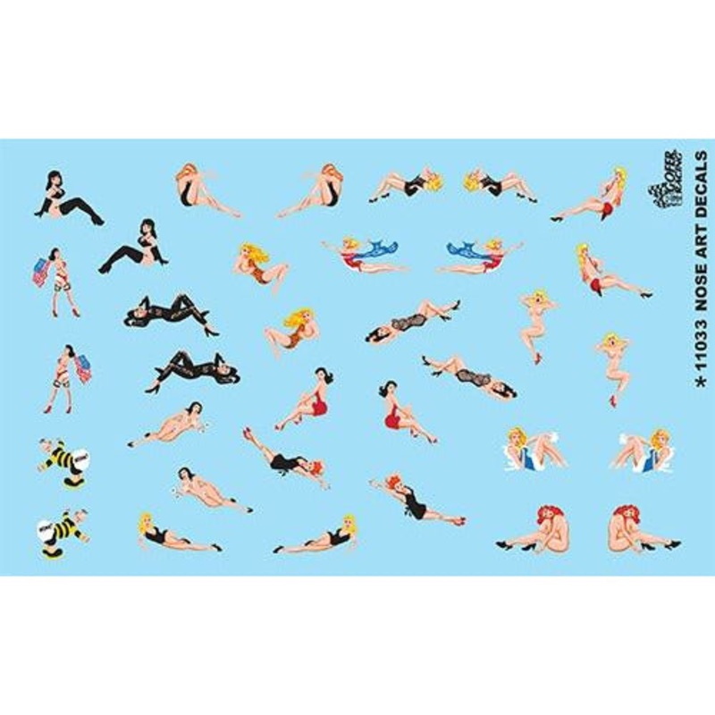 Gofer Racing Nose Art Model Decals 1/24