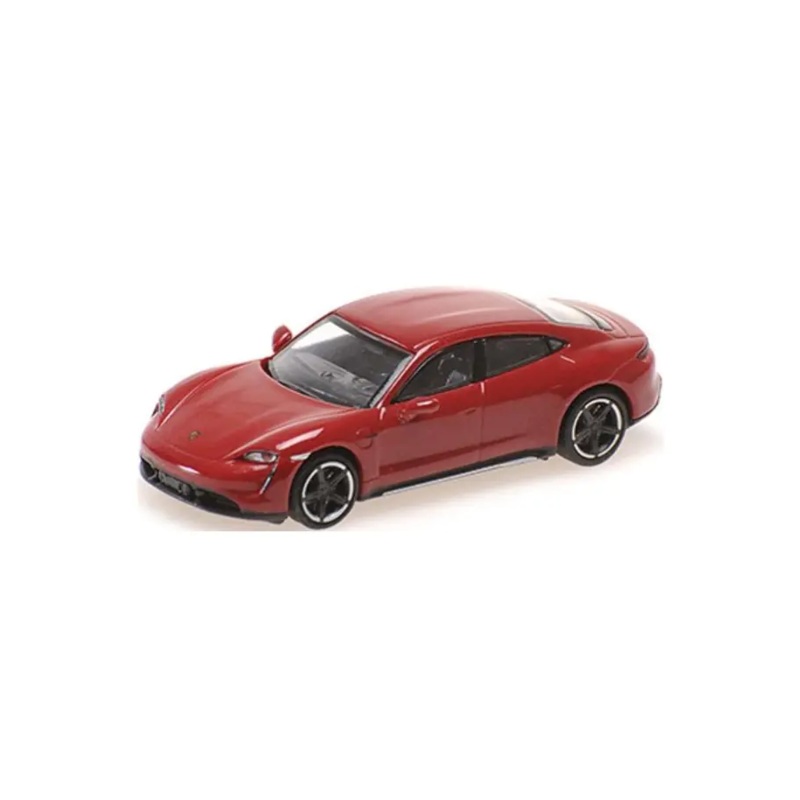 [ Back-order ] MINICHAMPS 870068404 1:87 Porsche Taycan Turbo S 2019 Red model car