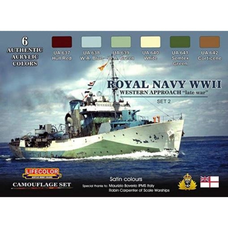 Royal Navy WW II Western Approach Late War Acrylic Set (6 22 ml bottles)