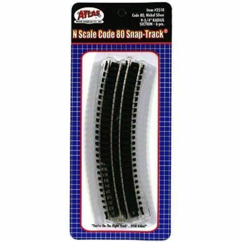 N Scale Code 80 Snap-Track 9 3/4 Radius Section