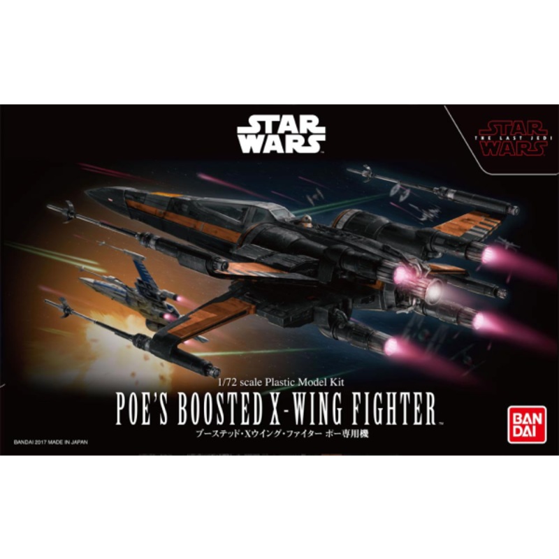 Poe’s Boosted X-Wing Fighter 1/72 Star Wars Model Kit #0219752 by Bandai