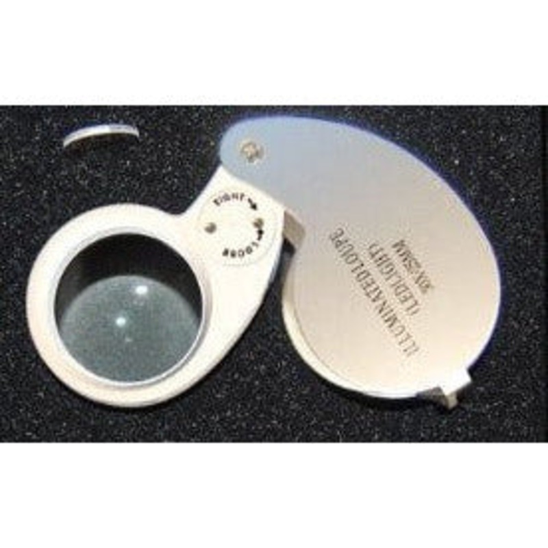 SE 25mm LED Lighted Jeweler’s Loupe Magnifier 10x Power
