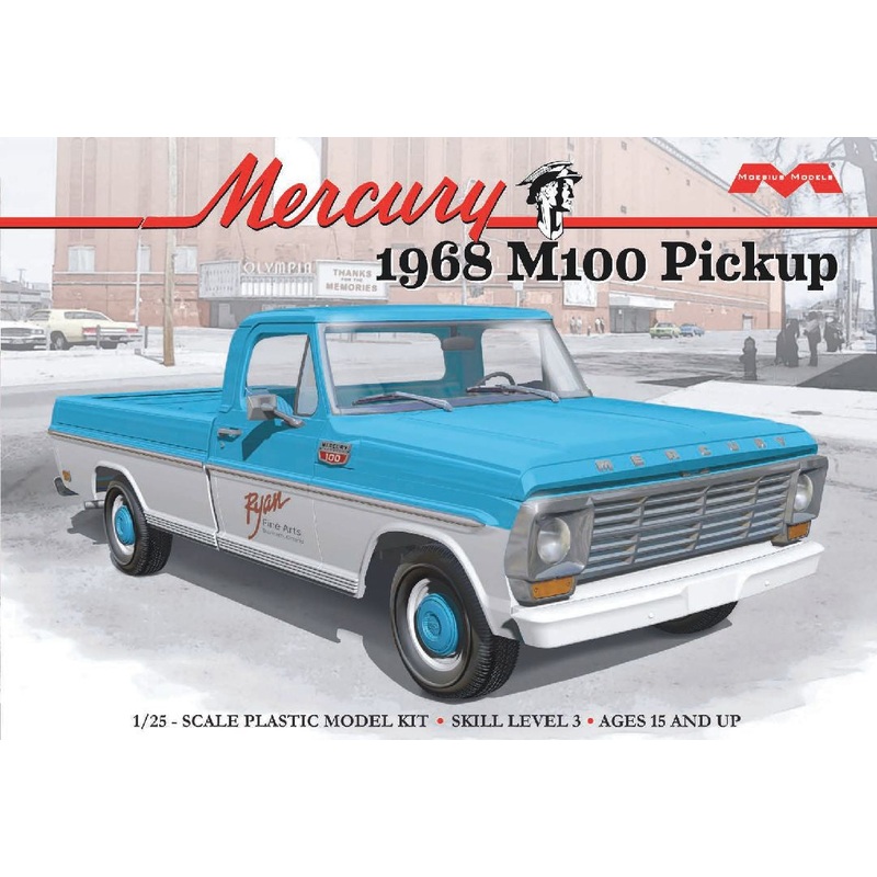 1968 Mercury M100 Pickup 1/25 Model Kit #2740 by Moebius